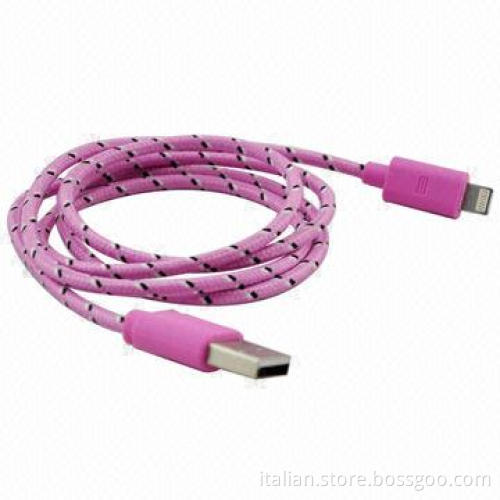High-quality nylon cables for iPhone 5, with data sync and charging
